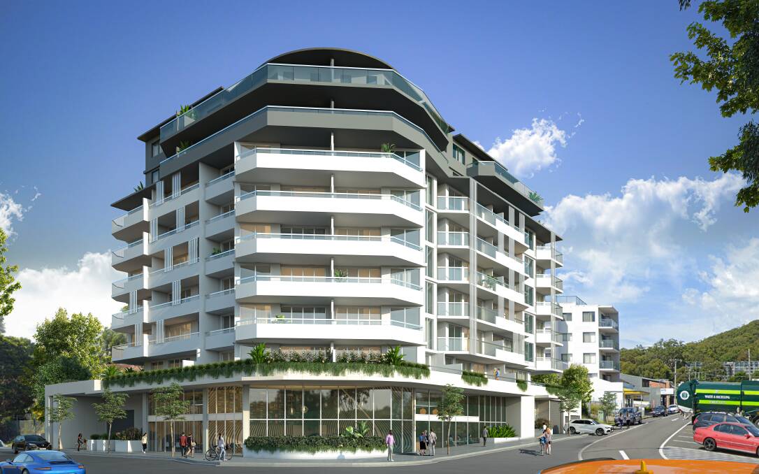 MODEL: An artist's impression of the Angelina proposal on the corner of Donald and Yacaaba streets, Nelson Bay. Picture: Supplied
