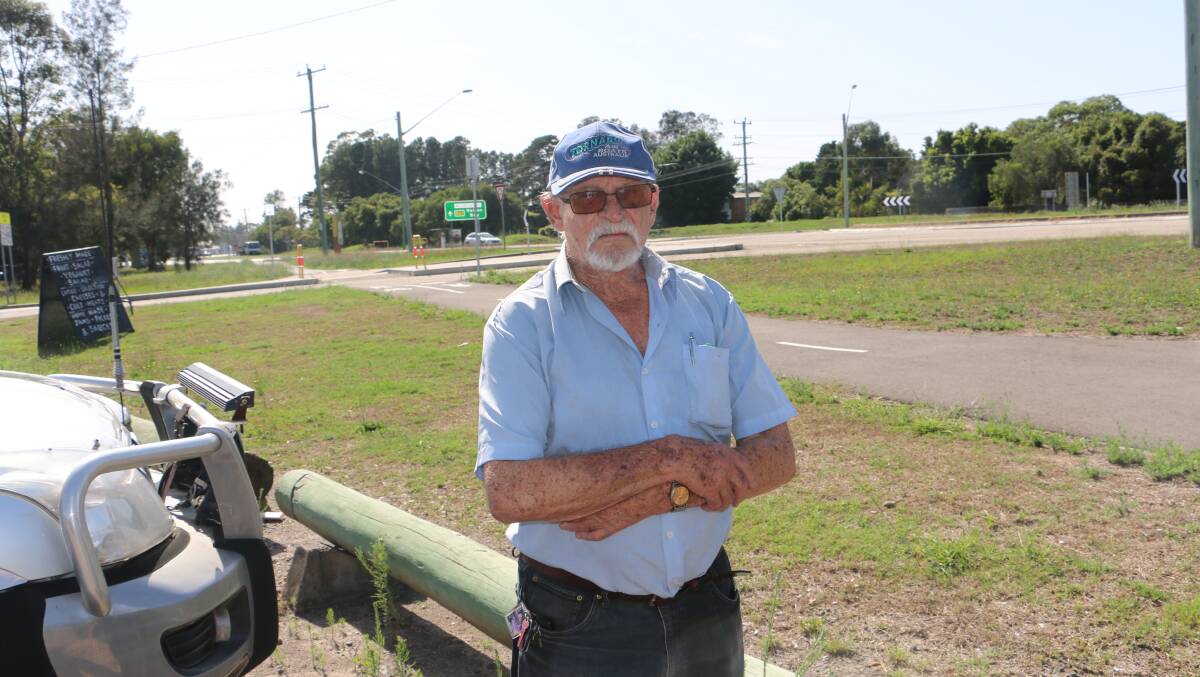 WASTE: Salt Ash's John Williams says the government should get on with the job it started 50 years ago of widening Nelson Bay Road.