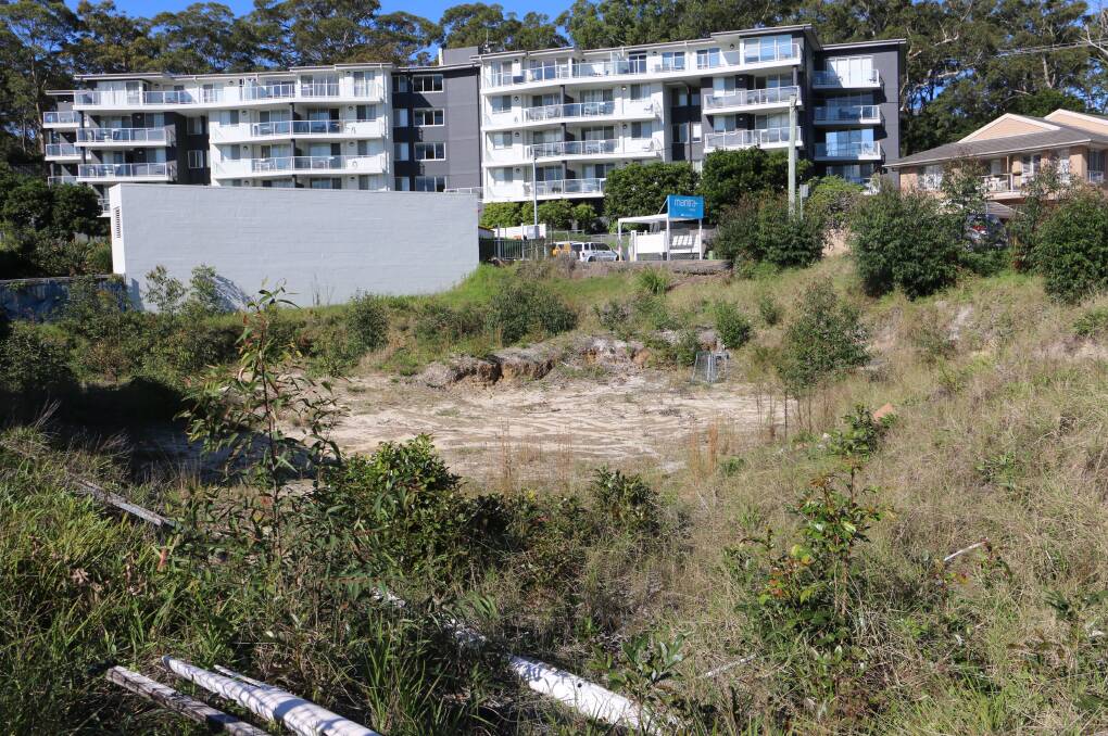 REJECTED: The vacant block at 17-19 Yacaaba Street, Nelson Bay, which will be subject of land and enviornment court action from developer Rod Salmon.