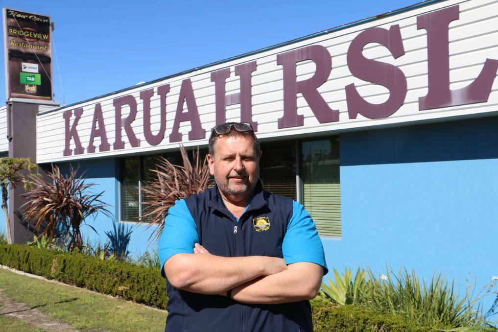 HEARTBEAT: Karuah RSL CEO Ross Parr in front of the club prior to work commencing last year.