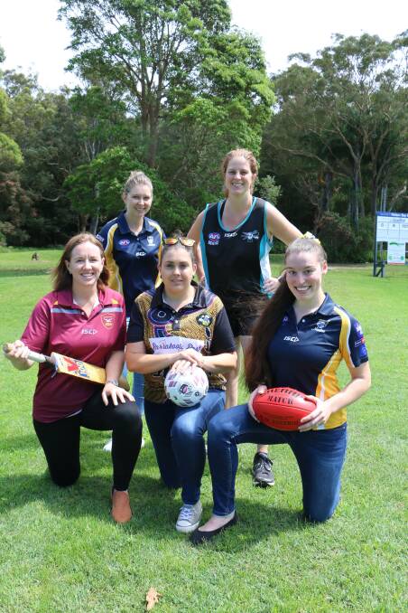 FOOTY4LIFE: Sammy Richards (AFL), Madison Young (Marlins AFL), Renee Selby (Medowie Rugby), Rose Potter (AFL Power) and Beth Innes (cricket)