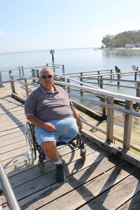 ACCESSIBILITY: Bruce Harrison has been advocating for better wheelchair access at Little Beach for four years.
