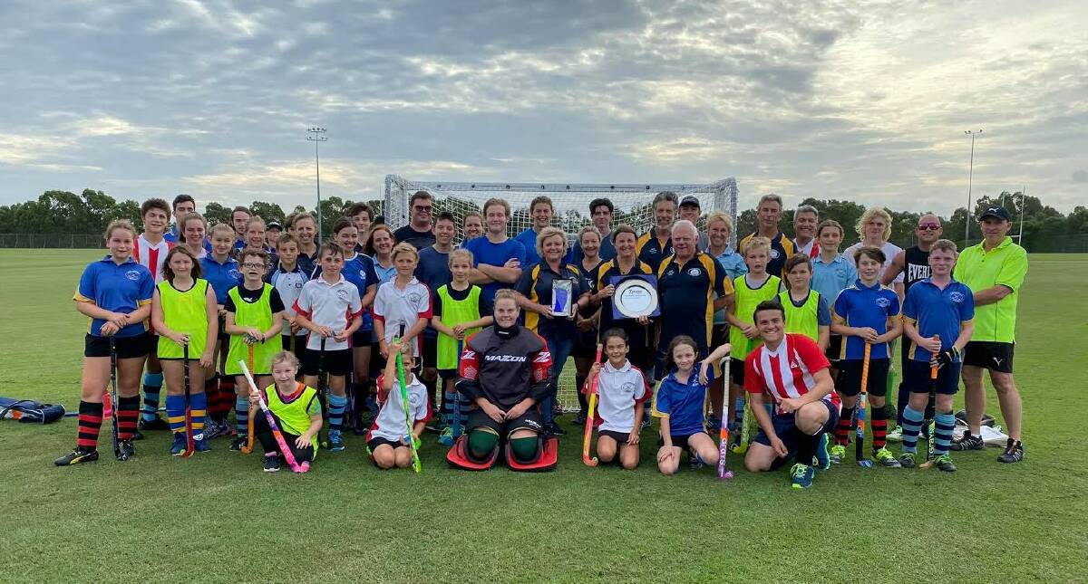COMMUNITY: Members of the Nelson Bay Hockey Club which took out the Community Club of the Year Award for 2019. Picture: Supplied