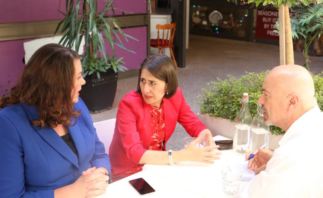 NSW Premier Gladys Berejiklian tours Port Stephens with Liberal candidate Jaimie Abbott