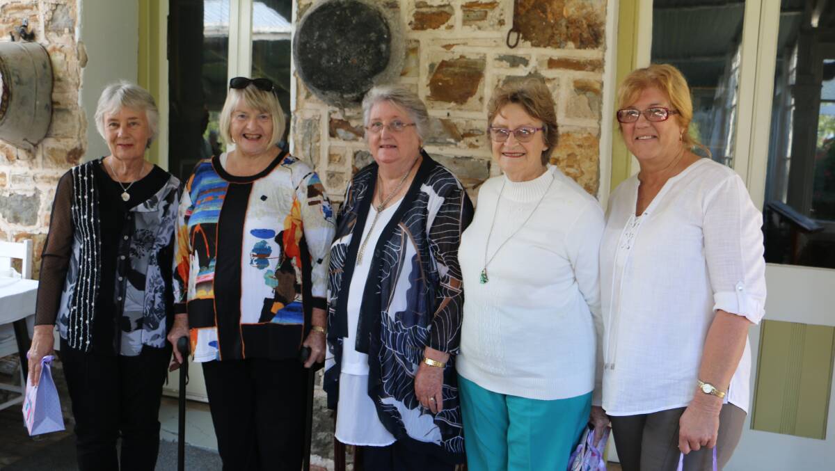 Author Denise Gaudion with helpers Sue Jeffreys, Helen Roberts, Kathy Davidson and Pauline Peltoft.