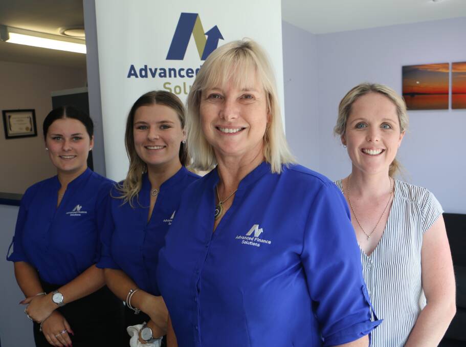 TEAMWORK: The team at Advanced Financial Solutions (from left) Bec Burgess, Jess Burgess, Anita Marshall and Megan Craig who helped a Raymond Terrace buyer take advantage of the low deposit scheme.
