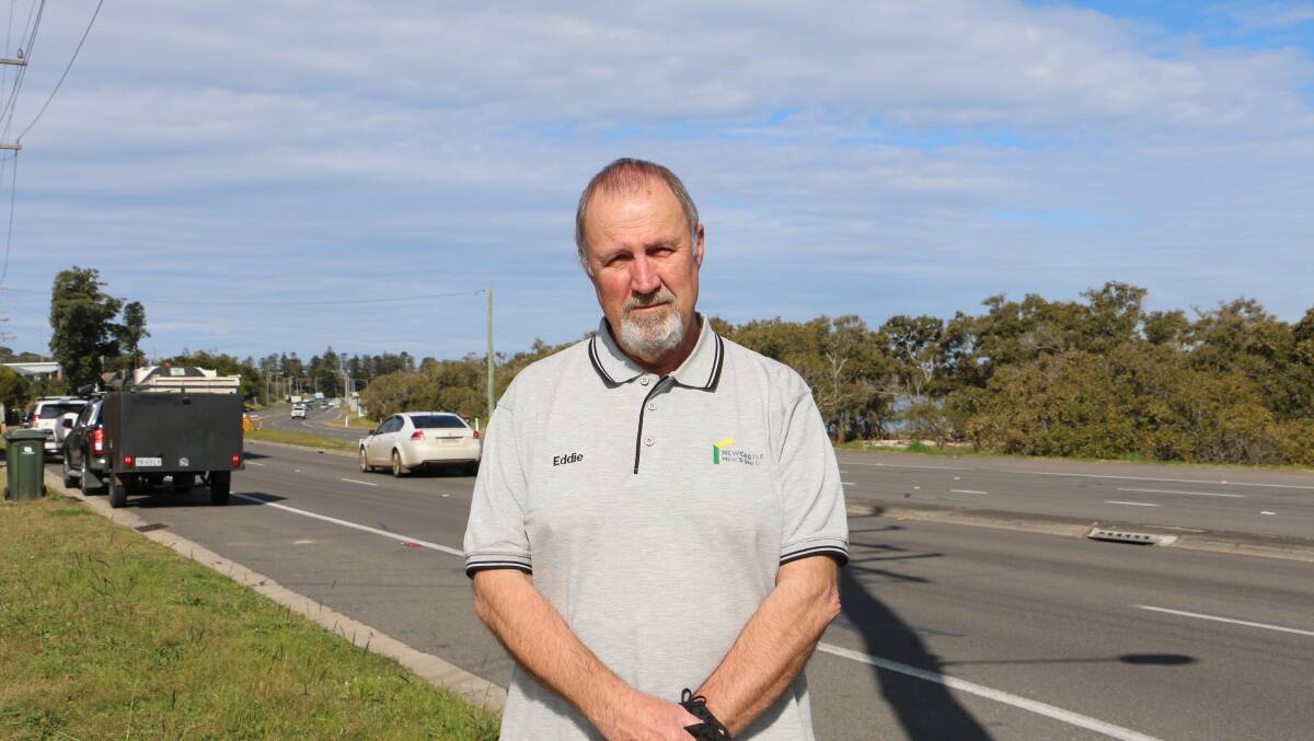 PETITION: Fern Bay association president Eddie Horn believes traffic lights are needed for safety reasons at the intersection of Nelson Bay and Vardon roads at Fern Bay.