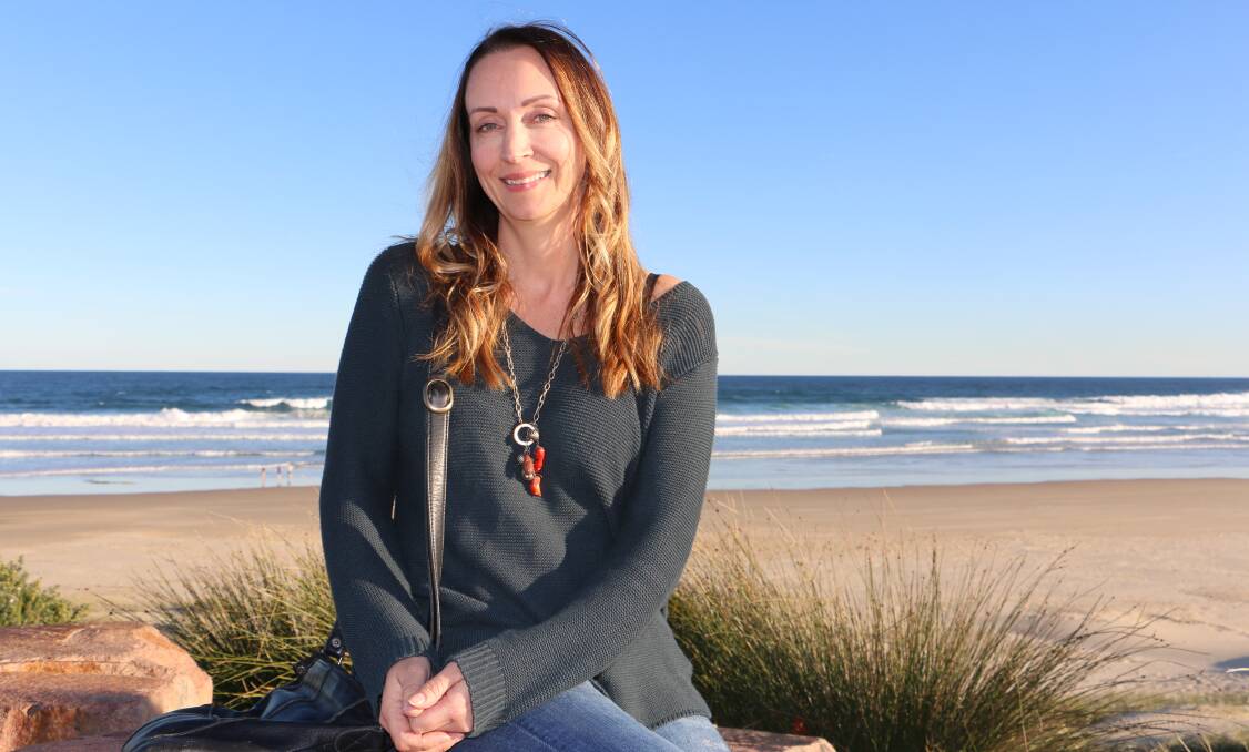 ROLE MODEL: Real Women of Port Stephens founder Saffron Quantrell at one of the Port's most picturesque spots, Birubi Beach.