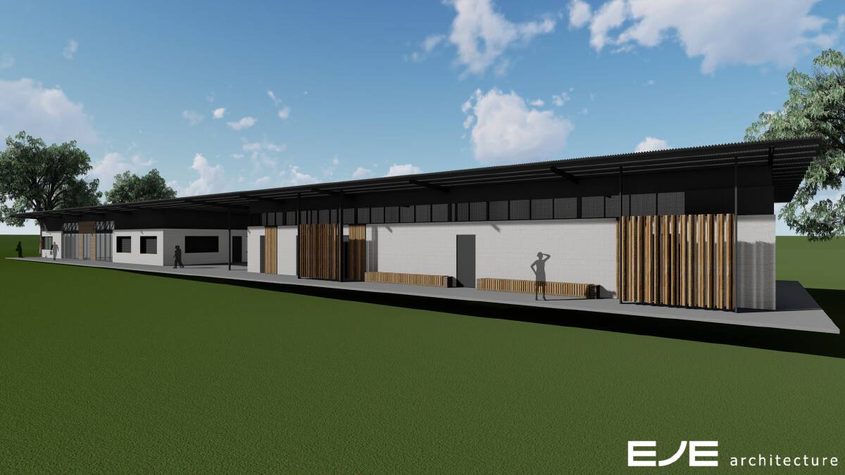 IMPRESSION: An artist's impression of the new clubhouse under construction at the Tomaree sporting complex. Picture: Supplied