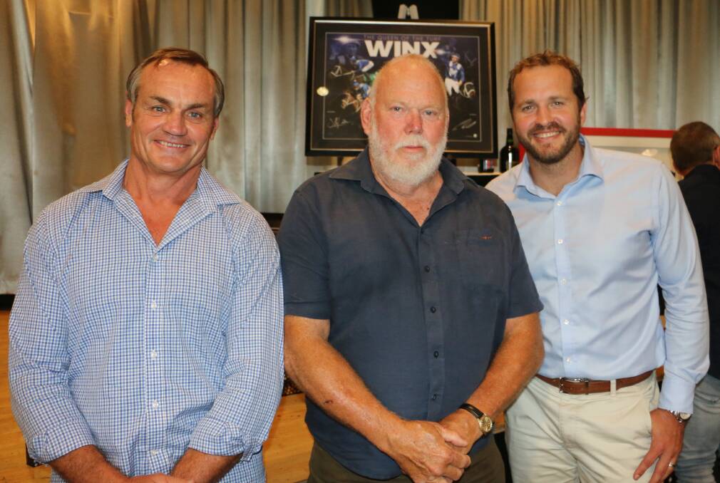 THREE AMIGOS: Men of League guest speakers (from left): Mark Sargent, Noel Cleal and Clint Newton.