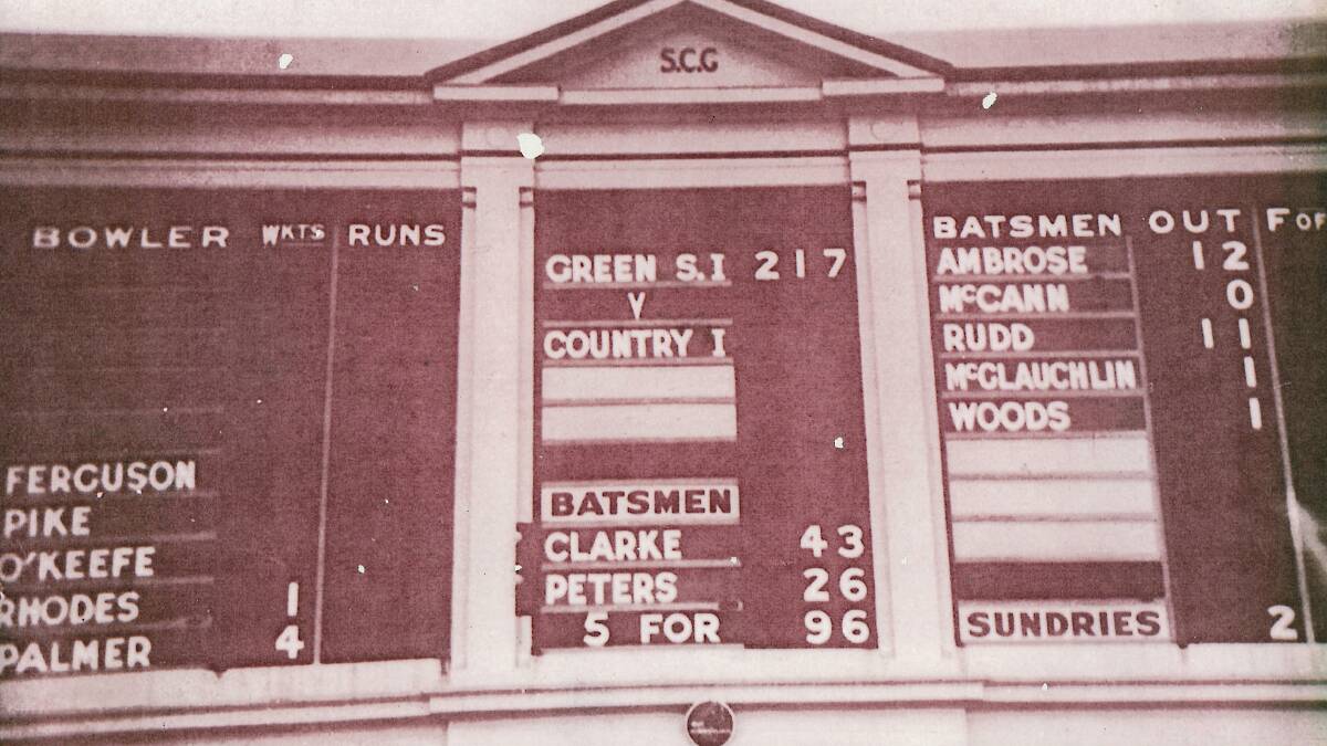 AT THE SCG: The day Clarke played on the SCG in under 16s. After being 5/25 chasing 217 Country won the game and Clarke top scored with 80.