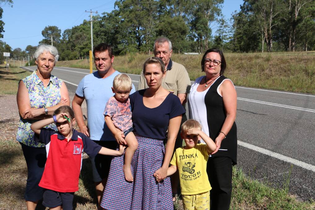 OPPOSED: Some of the Brandy Hill residents who are opposed to the expansion of the Hanson quarry. Picture taken February 2019. 