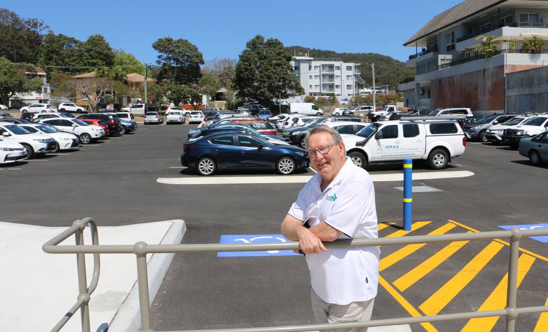MORE SPACES: Tomaree Business Chamber's Peter Clough at the recently revamped Donald Street carpark. He is calling for a map displaying car parking spaces for CBD workers to be installed in the area.
