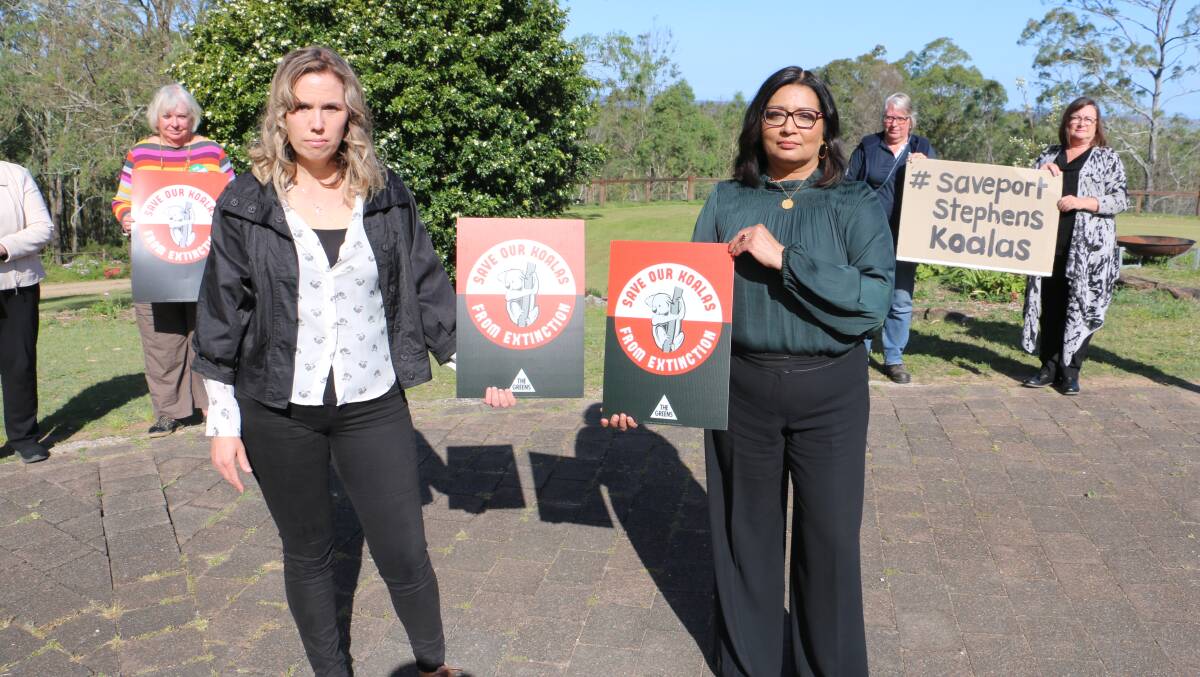 SUPPORT: Pictured are campaigner Chantal Parslow Redman with Greens Senator Mehreen Faruqi, during the Brandy Hill quarry expansion campaign.