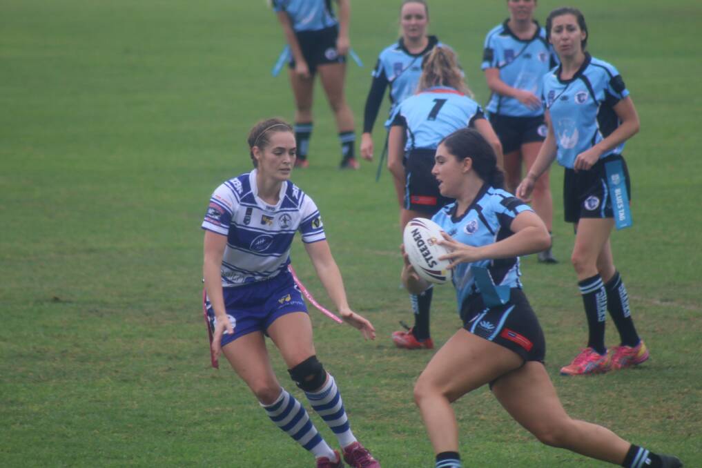 ACTION: Nelson Bay Sharks in action against Central Newcastle last Saturday.