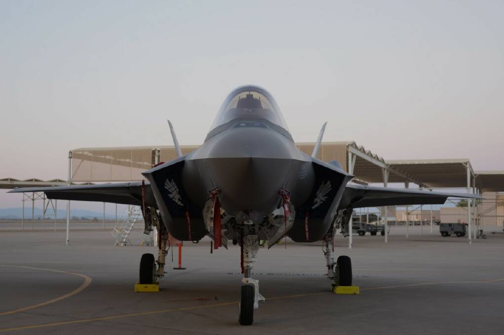 FIGHTER JET: One of the many F-35s to be based at RAAF Base Williamtown.