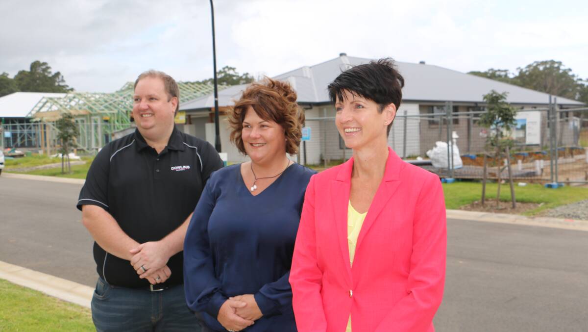 GOOD NEWS: Welcoming the announcement of a new ambulance station to match the housing growth in Medowie are (from left) Greg Brown, Meryl Swanson and Kate Washington.
