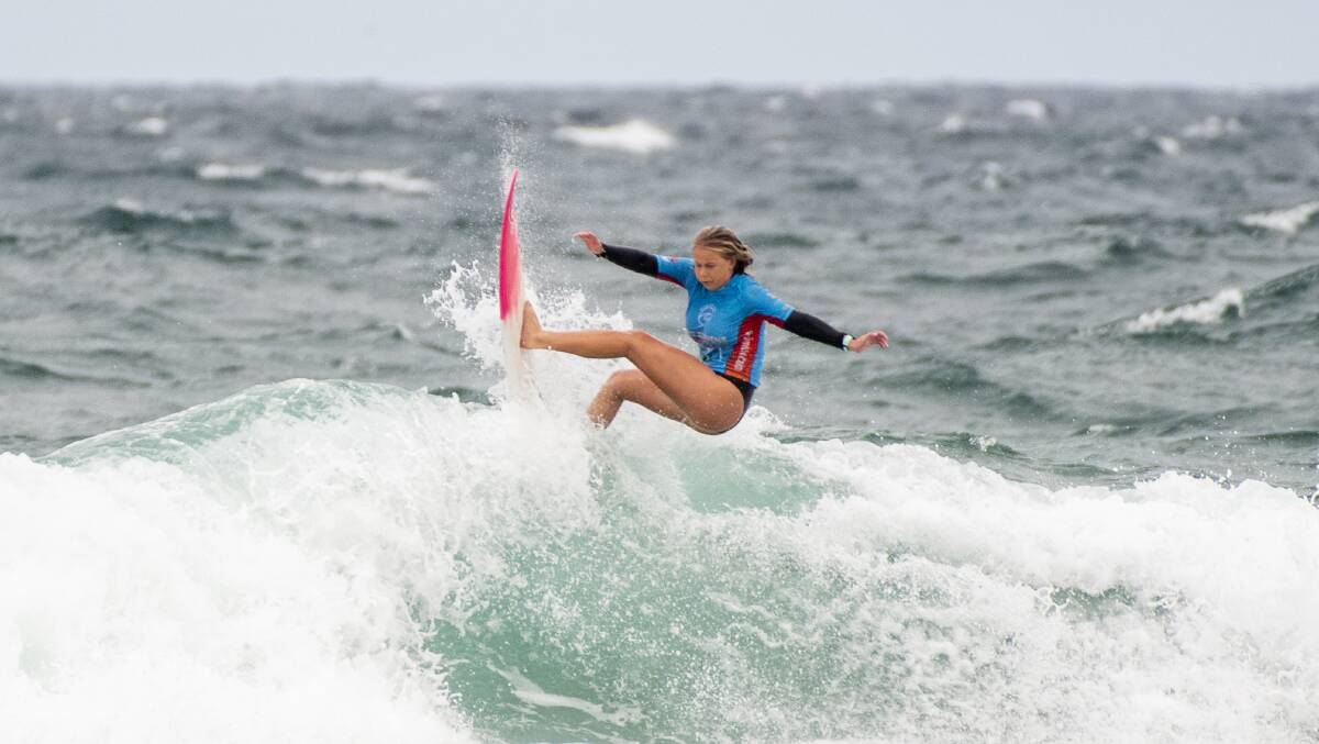 SURF ACTION: The small Birubi surf was no deterrent for competitors of the Port Stephens Pro qualifying series held last Sunday. Picture: Surfing NSW