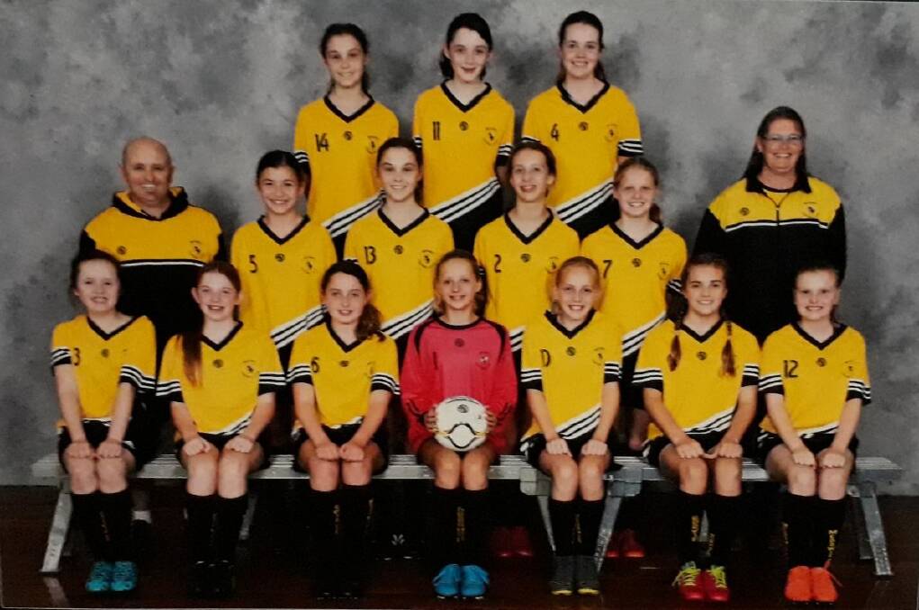 GRAND FINALISTS: Medowie's under 13 girls football team is looking forward to this weekend's grand final.