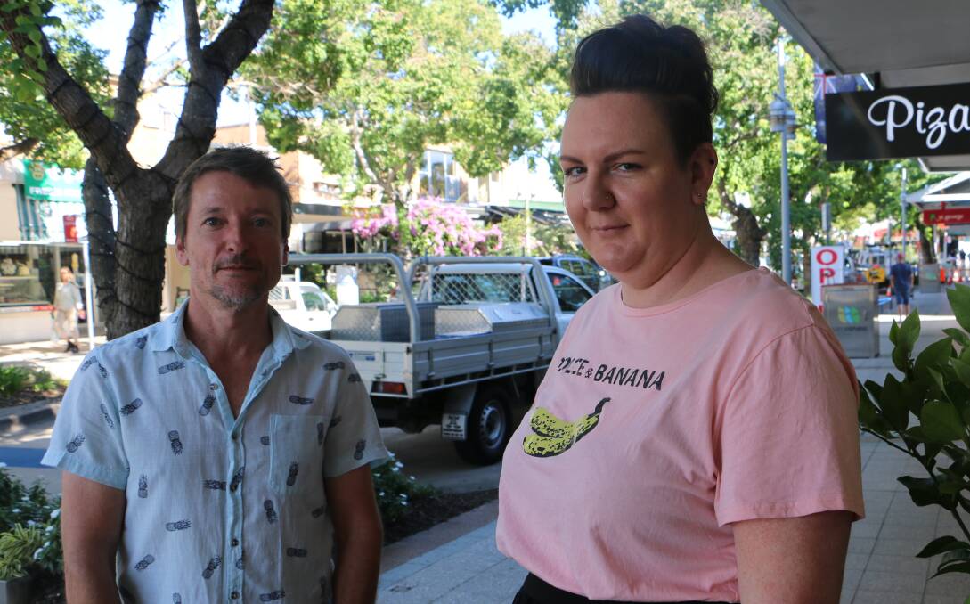 SUPPORT: Nelson Bay business owners Tass Taxis and Kim Burbridge from earlier this year.