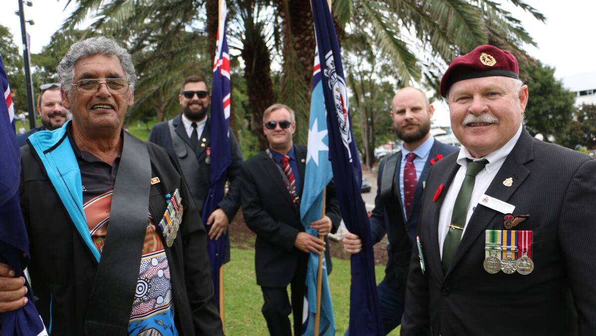 Photo from Nelson Bay RSL Sub-Branch's mid-morning Anzac Day march and service.