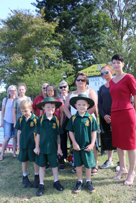 Salt Ash school community with Port Stephens MP Kate Washington.