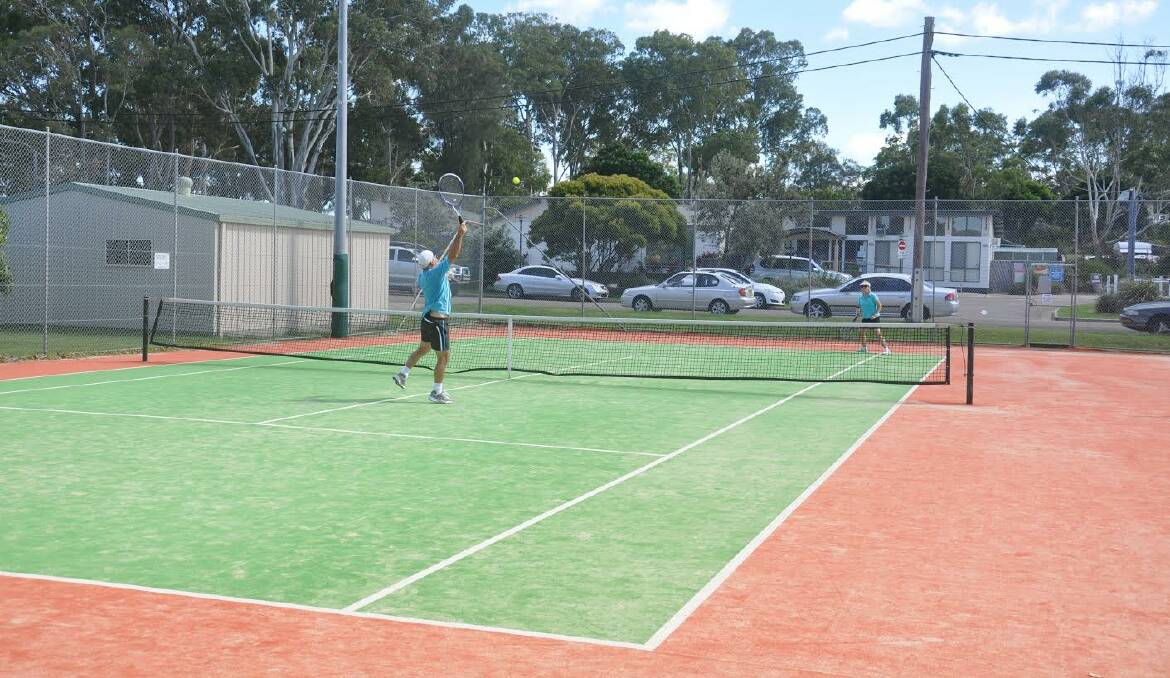ONE-ON-ONE: Soldiers Point tennis courts have re-opened for singles matches only. Picture: Supplied