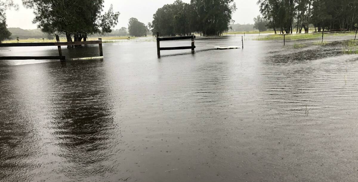 FLOODED: The flooded horse haven property on Gan Gan Road at Anna Bay.