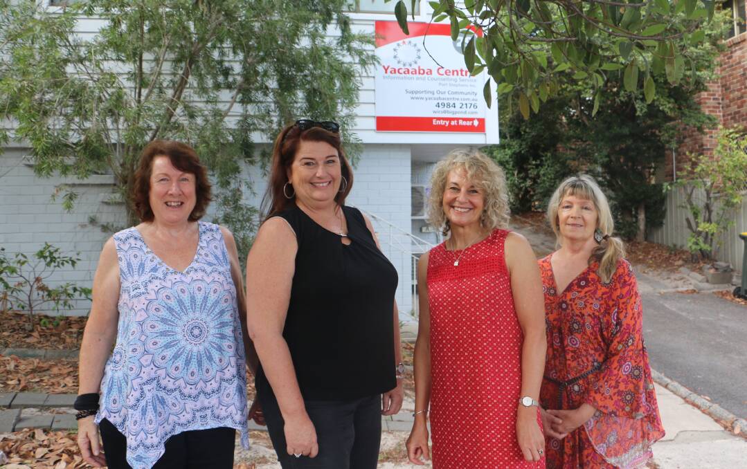 VOLUNTEERS: Yacaaba Centre volunters (from left): Kerry Croft, Virginia Smith, Clare Shennan and Annita Kneipp.