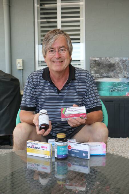 COCKTAIL OF PILLS: One Mile resident Gary Revell says he can save up to $50 a month on medications by shopping in Newcastle.