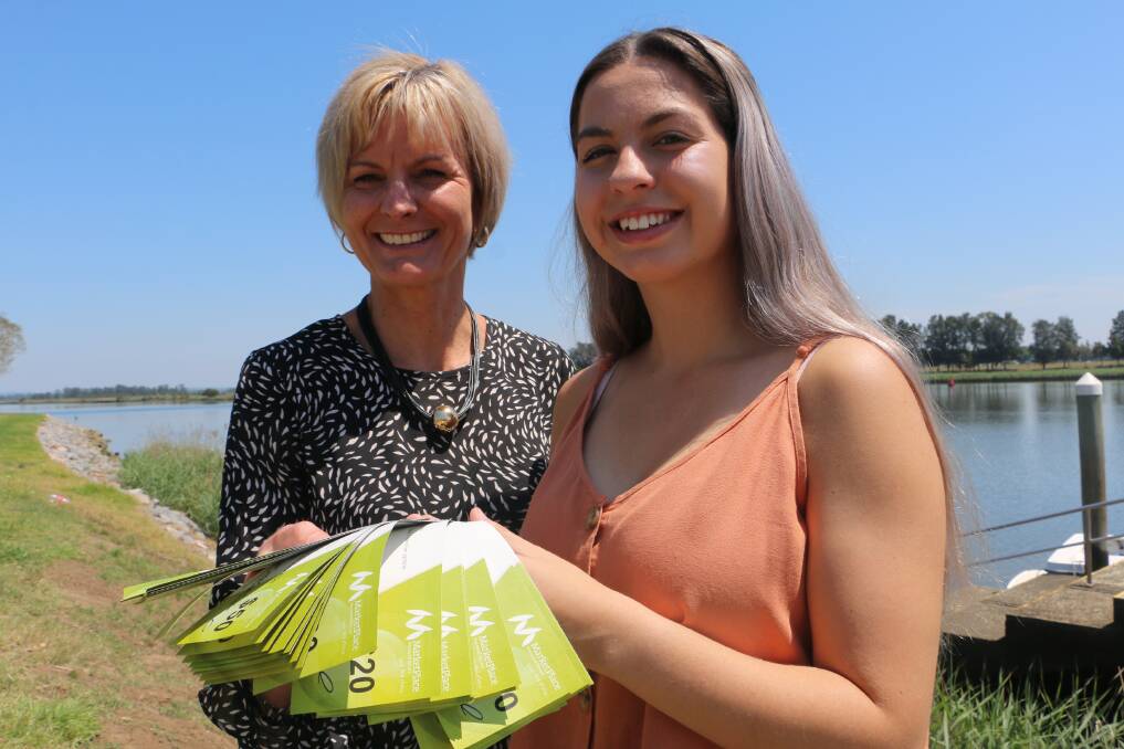 Nakkitah Leard, 16, from Medowie, with MarketPlace Raymond Terrace centre and marketing manager Colleen Mulholland-Ruiz. Miss Leard won the Examiner's 2019 Annual Business Awards voter prize.