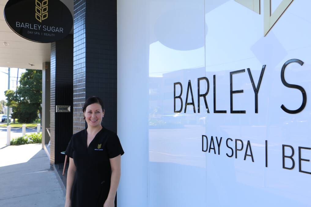 SWEET AS: Barley Sugar's senior beauty therapist Casey Wallace at the salon located in the small Salamander Bay shopping village.