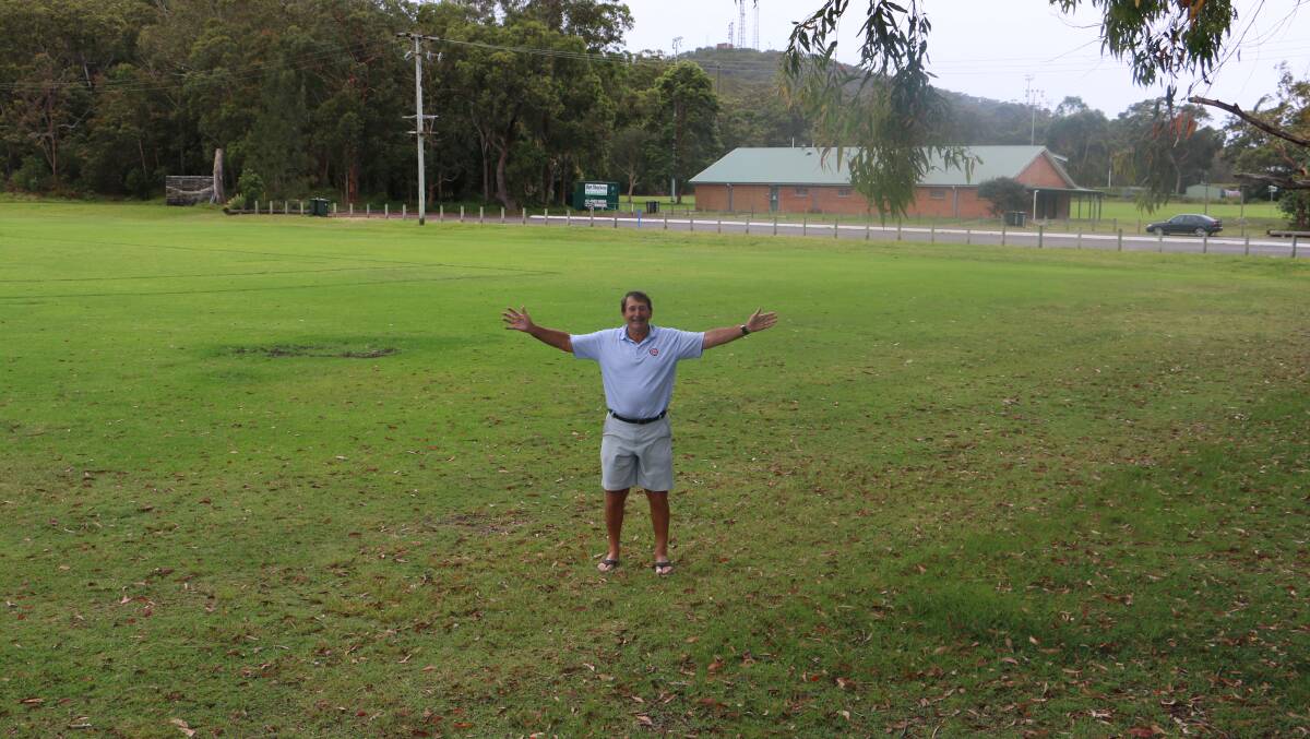 GROWTH: Tomaree Sports Council's president for the past 18 years Bruce Scott shows the vastness of the Tomaree Sports Complex.