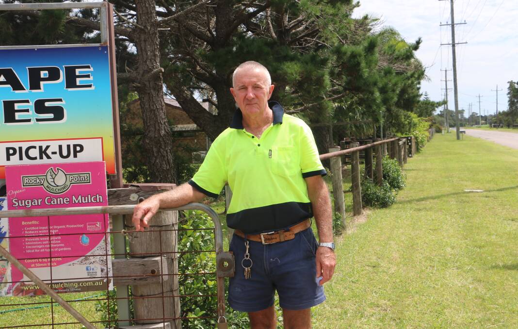 BATTLE HARDENED: Lindsay Clout at his Fullerton Cove property says many families are concerned about new compulsory land acquisition proposals.