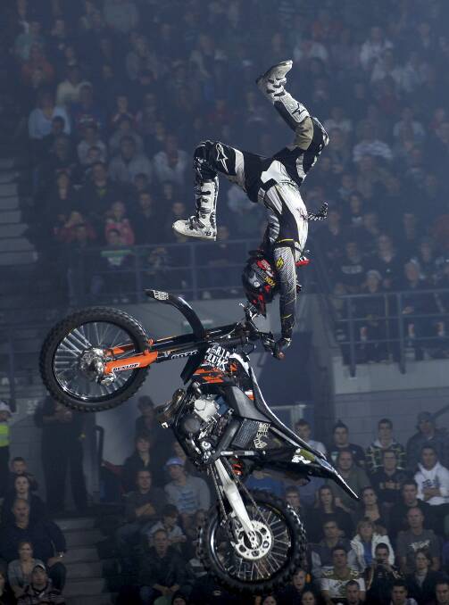 A stunt from the Crusty Demons tour show. Picture: Jeff Crow