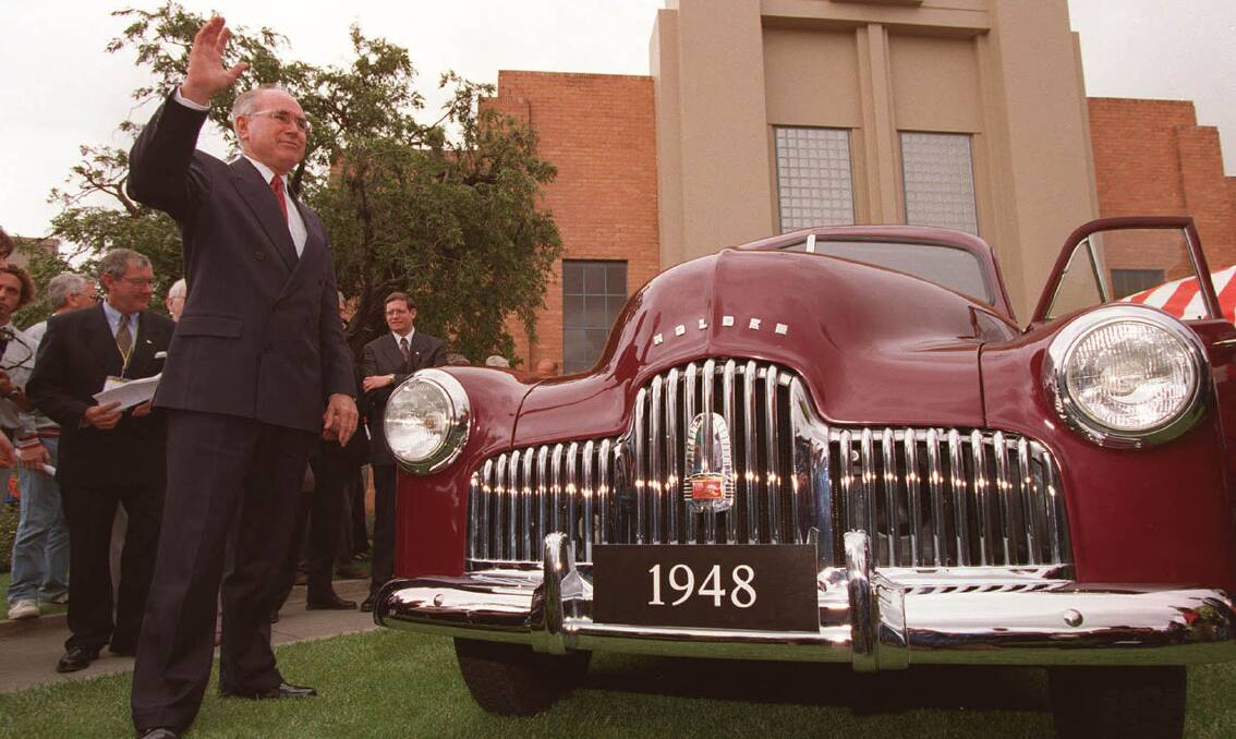 John Howard at the 50th anniversary of Holden in Port Melbourne.