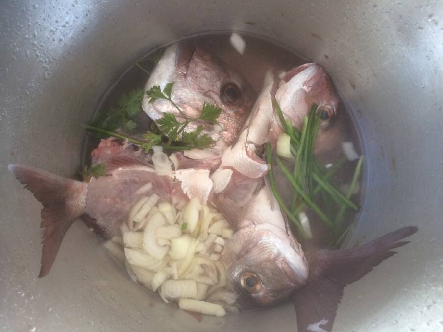 FLAVOURSOME: You can make your own fish stock for soup with the head and bones of your catch.