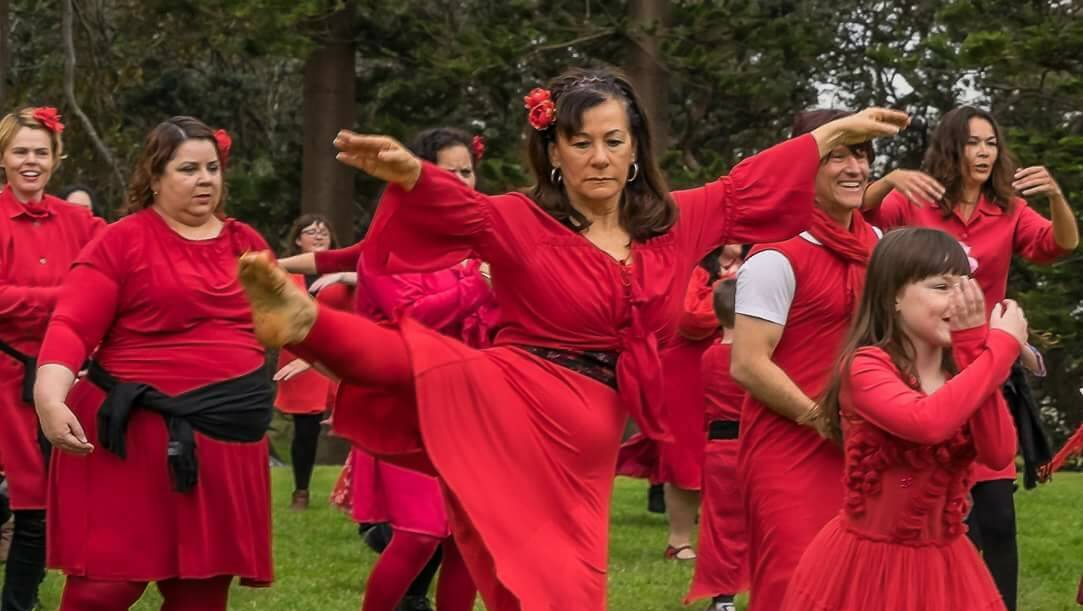 THIS GIRL WANTS TO HAVE FUN – Kimberly O’Sullivan would like to see more over-50s high-kicking it in celebration of Kate Bush and Wuthering Heights.