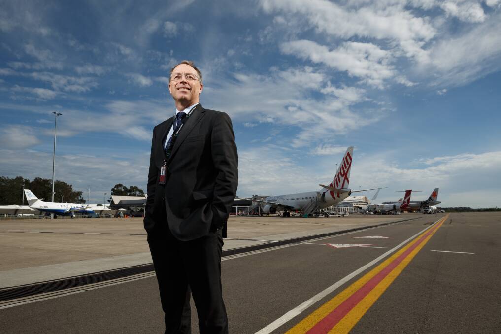 BIG STEP: Newcastle Airport chief executive Dr Peter Cock said the proposal to purchase land around the Williamtown hub could future-proof it. Picture: Max Mason-Hubers