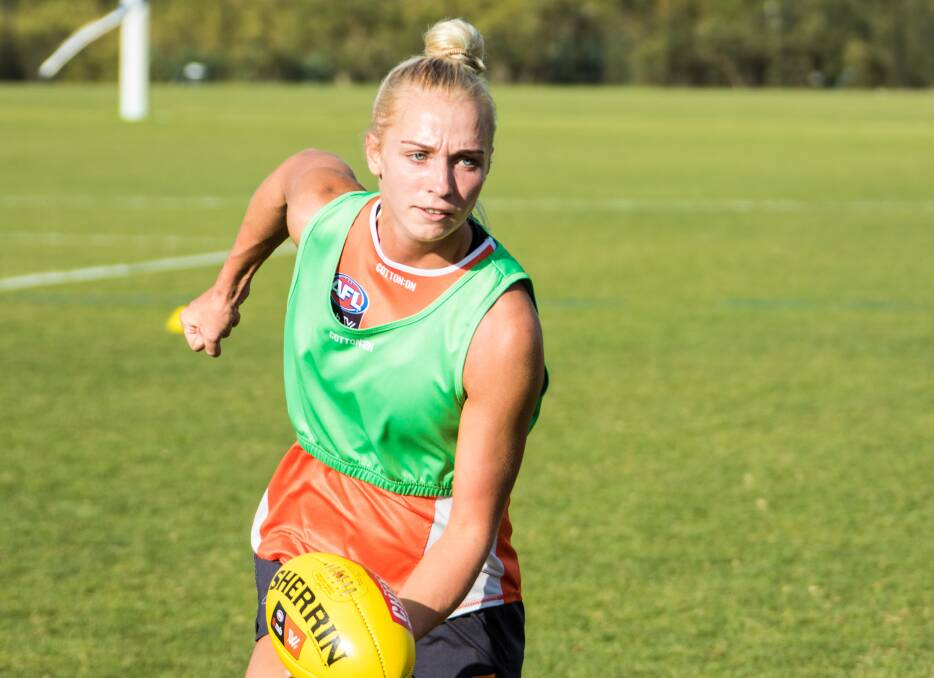 DEBUT: Nelson Bay's Pippa Smyth is ready to test herself in the AFLW after being named for GWS Giants' round-four clash with Adelaide on Sunday.