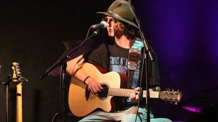 Old soul: Catch 15-year-old  acoustic, folk, and roots singer-songwriter Lachlan Edwards when he takes the stage at Anchorage Port Stephens this Sunday.


