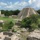 Central Mayapan showing the Kukulkan and Round temples. Picture: Bradley Russell.