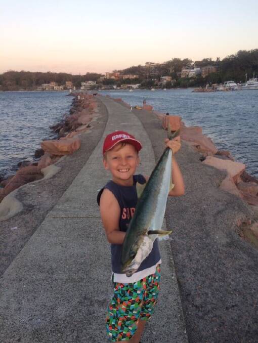 Seven year old champ Jordan Ridgeway and his thumping kingfish