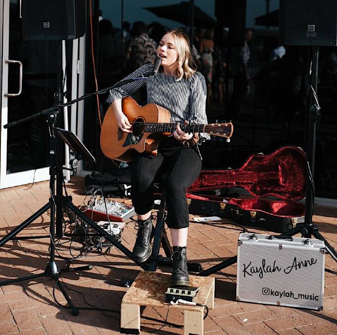 LIVE MUSIC: A vibrant young solo artist, Kaylah Anne brings her own vocal styling of acoustic covers to the Raymond Terrace Bowling Club this Sunday. 