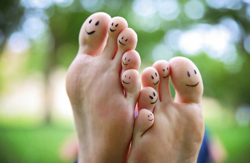 Happy feet: looking after your feet can help to ensure good general health.