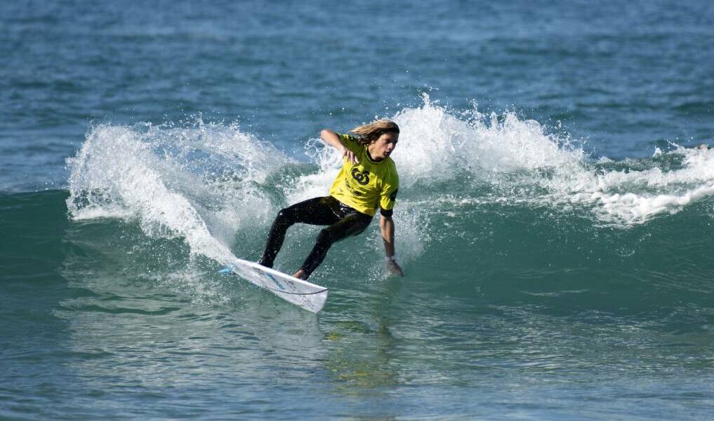 BIG STAGE: Mike Clayton-Brown will surf in the USA this week. 