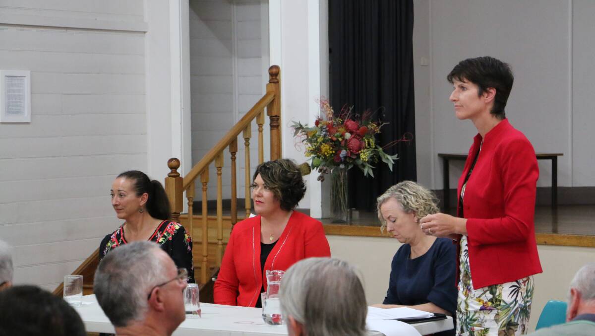 About 30 residents from Williamtown and Salt Ash grilled three Labor MPs and a candidate on what it would do about the RAAF contamination if voted in at the election. Picture: Ellie-Marie Watts