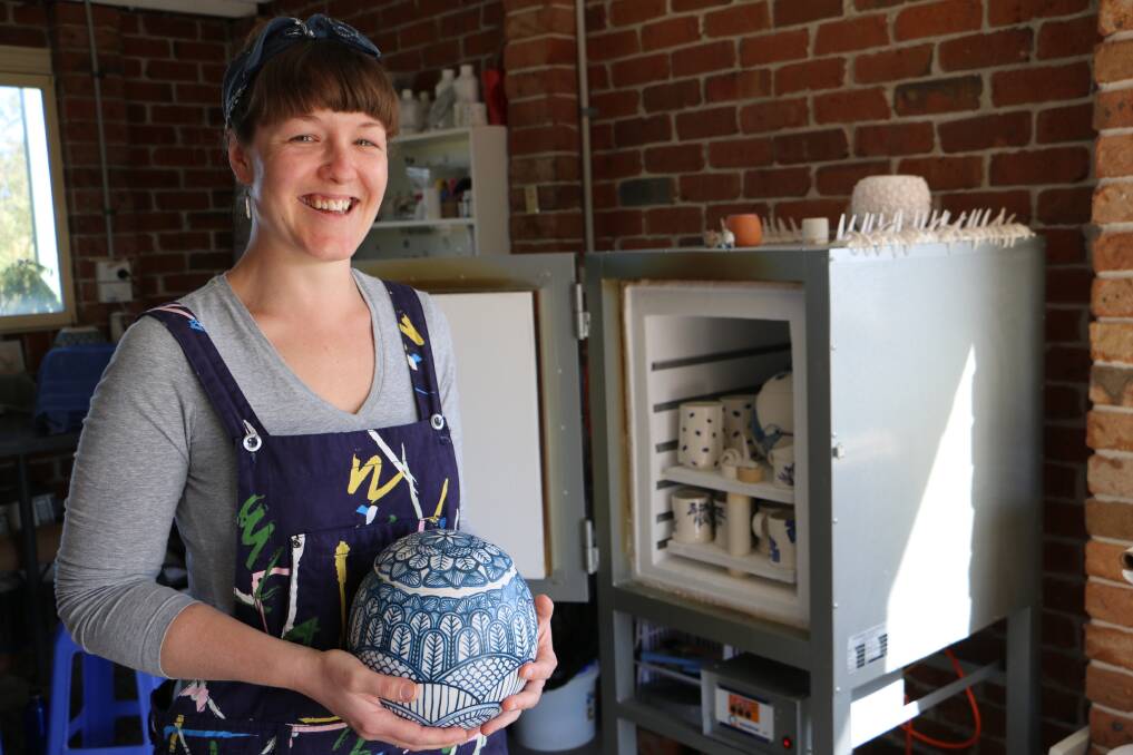 Anna Bay ceramic artist Ashley Fiona will open her home studio to the public this weekend. Pictures: Ellie-Marie Watts