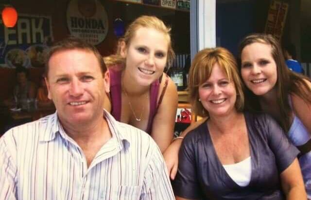 Grief: Tony Jenkins, wife Sharon and daughters Kim and Cidney in happier times before his death on April 9.