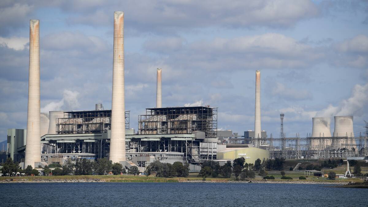 Future: Liddell power station near Muswellbrook, which AGL plans to close in 2022. Bayswater's stacks are visible in the background.